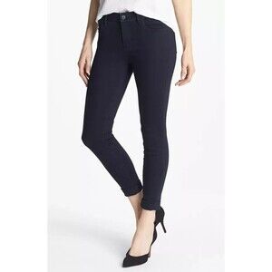 J BRAND Anja Dark Blue Skinny Pants Size 25 Zip Fly Rolled Hem